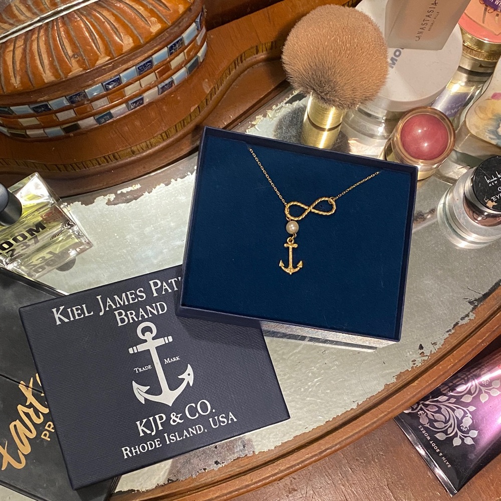 Kiel James Patrick Gold Infinity & Anchor Necklace